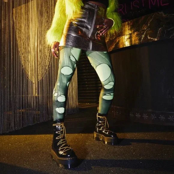 Dr. Martens Ghilana Max Distressed Patent Leather Platform Boots - Picture 13 of 13